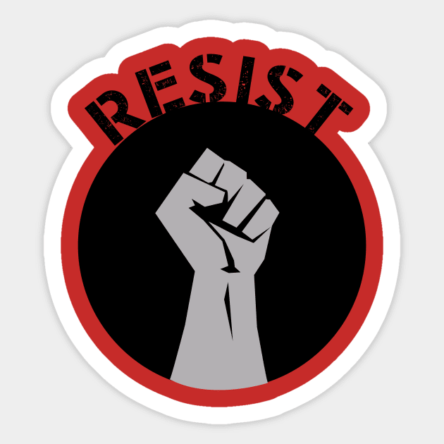 Resist Fist Sticker by htdesigns